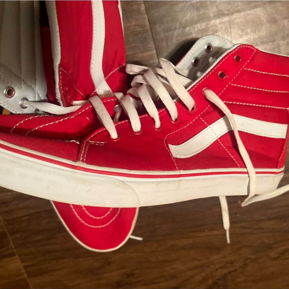 Vans‎ Off The Wall Filmore Hi-top Sneakers. Red/White EUC Men’s 12